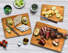 Load image into Gallery viewer, Bamboo Cutting Board 3-Piece Set
