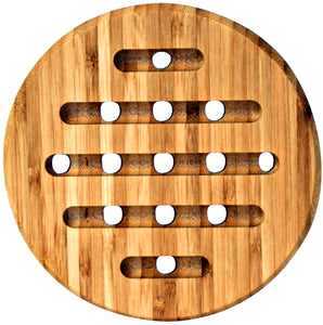 Round Bamboo Trivet Set-of-4